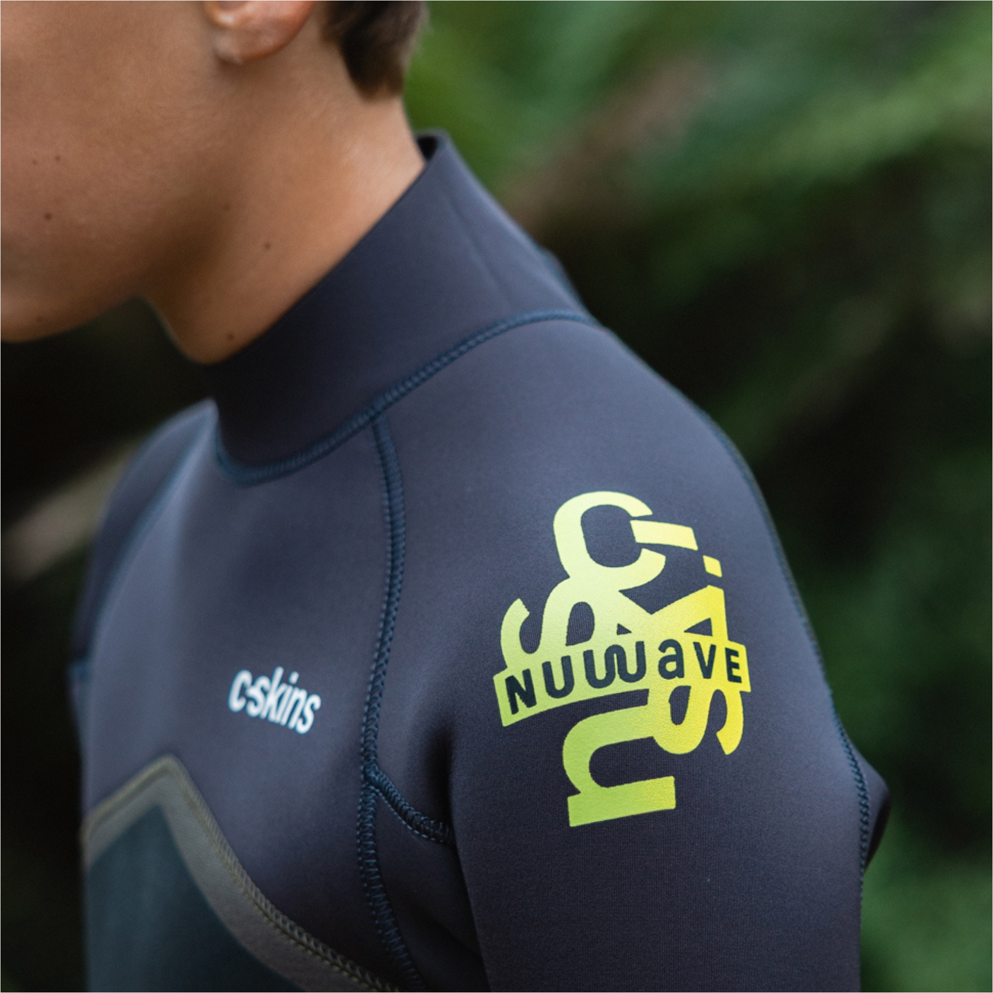 2026 C-Skins Junior Nuwave Legend 5/4/3mm Back Zip Wetsuit C-NLE54JBZ - Olive / Meteor